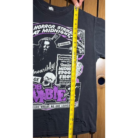 Vintage Rob Zombie Spook Show Black Concert T-Shirt Sz Small Distressed - Picture 8 of 9